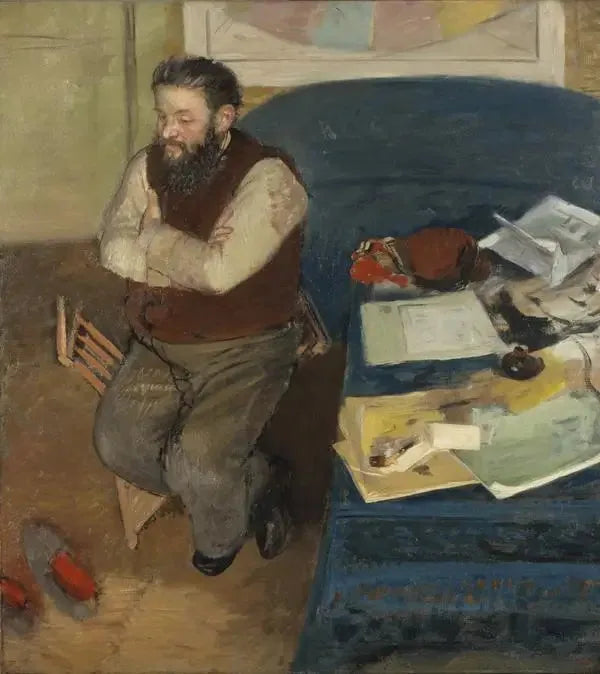 porträtt av Diego Martelli - Edgar Degas