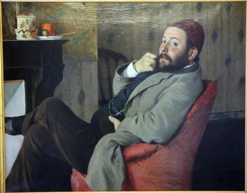Porträtt av Diego Martelli - Federico Zandomeneghi