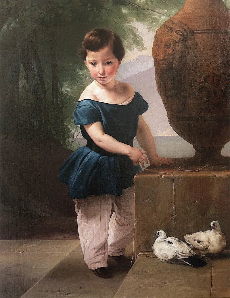 Porträtt av Don Giulio Vigoni som barn - Francesco Hayez