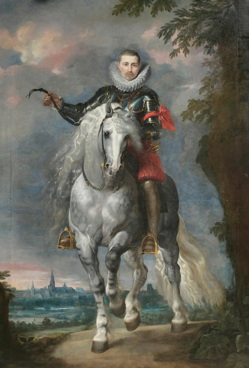 Porträtt av Don Rodrigo Calderon på häst - Peter Paul Rubens