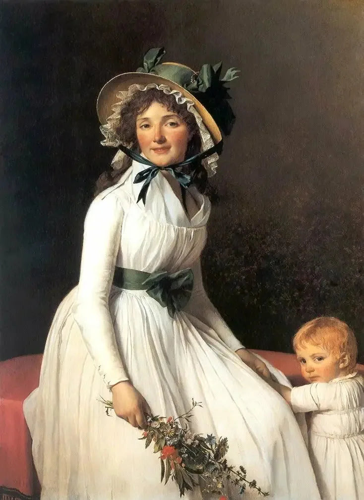 Porträtt av Émilie Sériziat och son - Jacques-Louis David