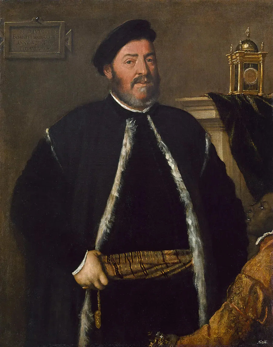 Fabrizio Salvaresio-porträtt - Titian