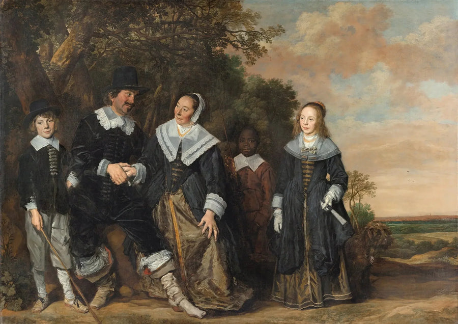 Familjeporträtt i landskap - Frans Hals