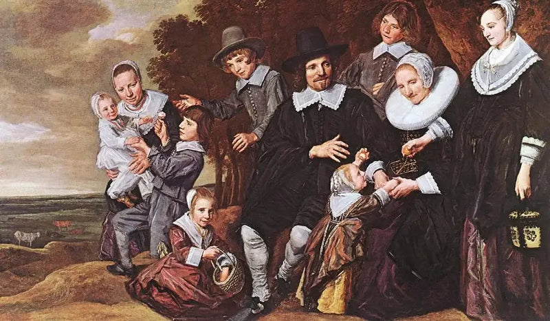 Familjeporträtt i landskap - Frans Hals
