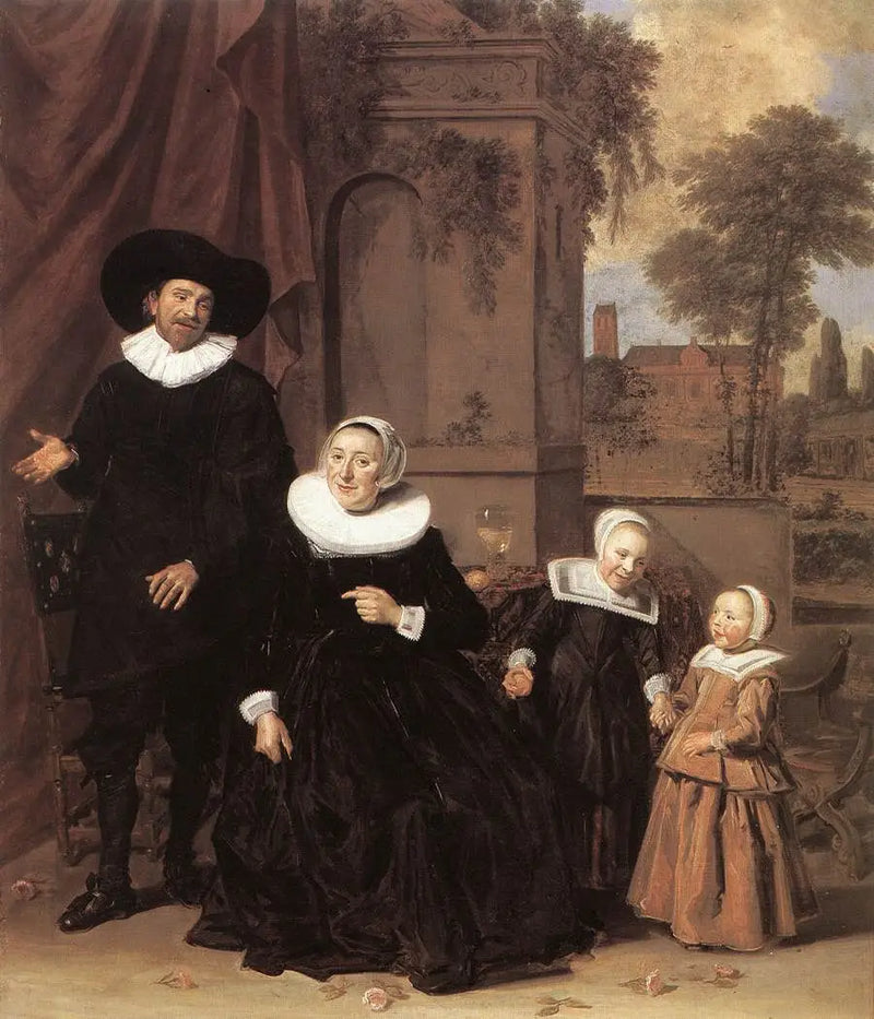 Familjeporträtt i landskap - Frans Hals