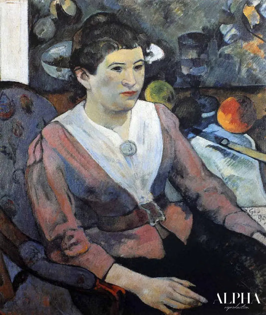 Portrait de femme à la nature morte de Cézanne - Paul Gauguin - Reproductions de tableaux et peintures haut de gamme