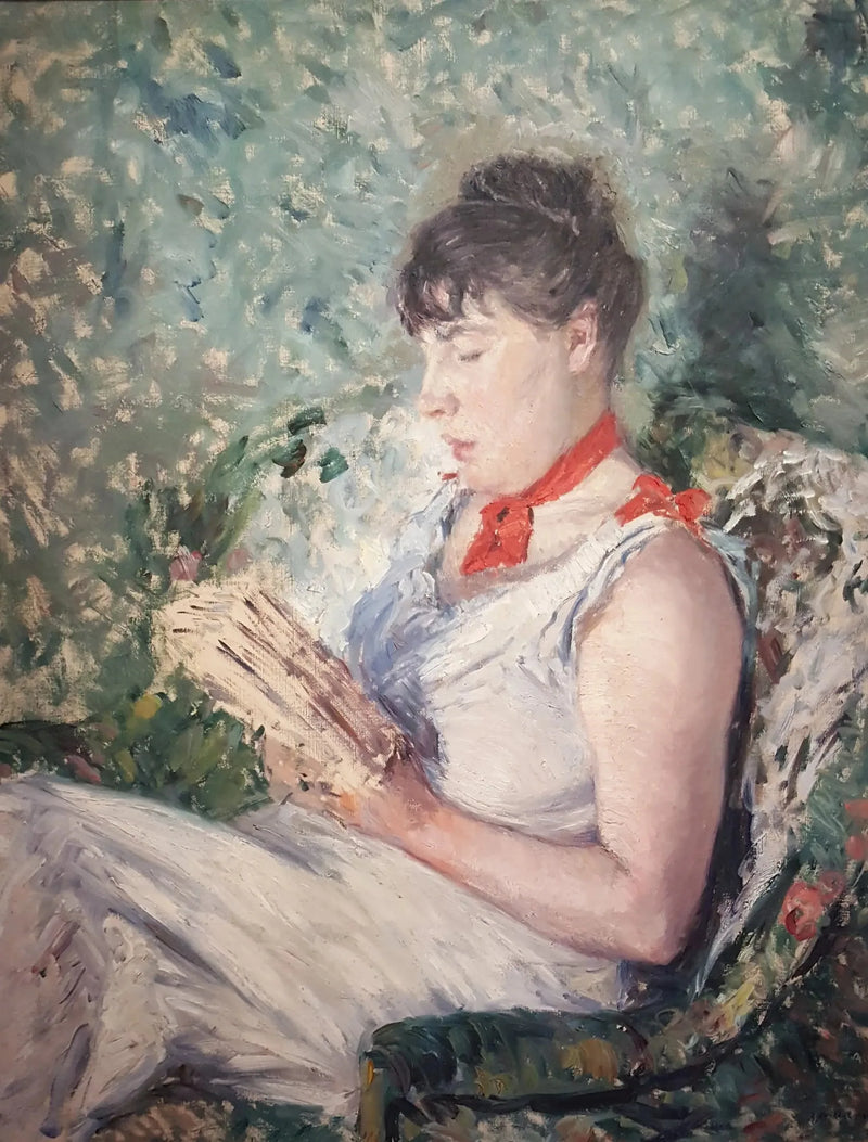Porträtt av sittande kvinna som läser - Gustave Caillebotte