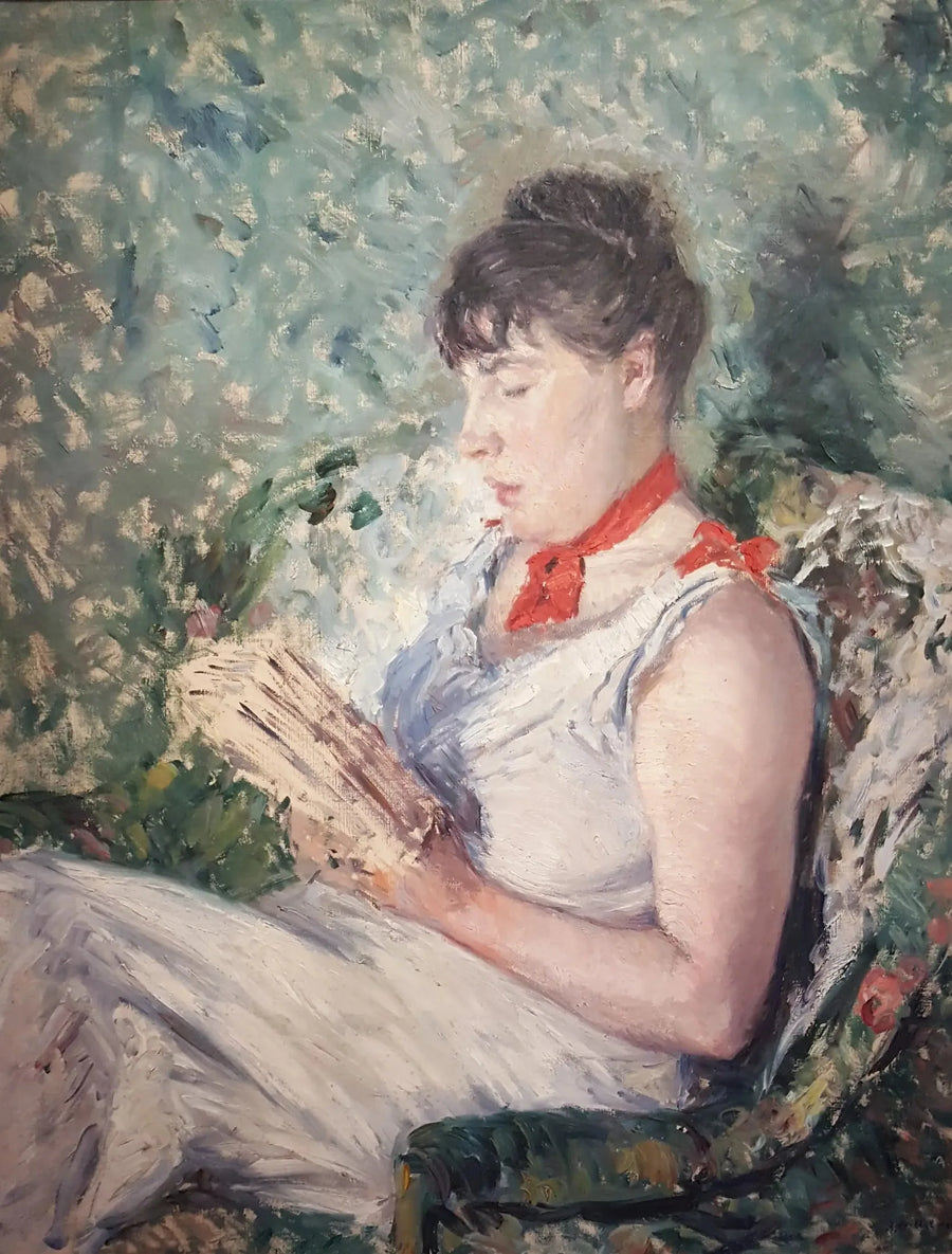 Porträtt av sittande kvinna som läser - Gustave Caillebotte
