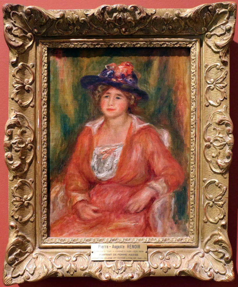 Porträtt av sittande kvinna - Pierre-Auguste Renoir