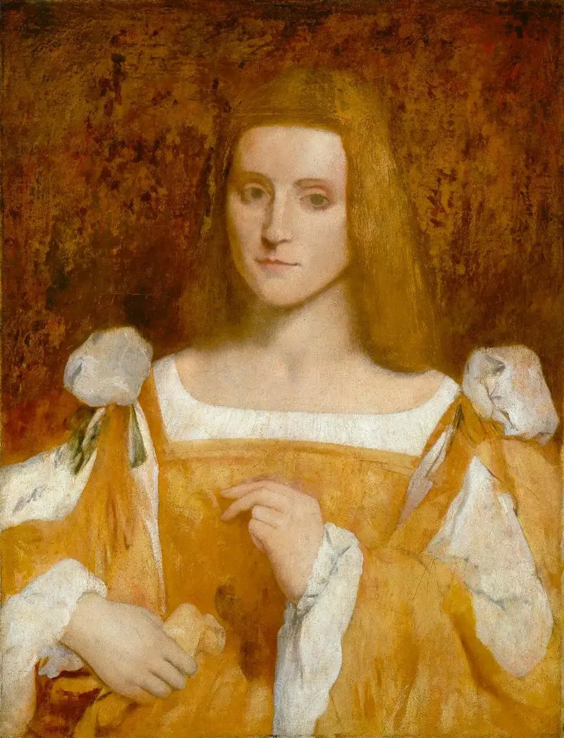 Porträtt av kvinna efter Caroto - Edgar Degas