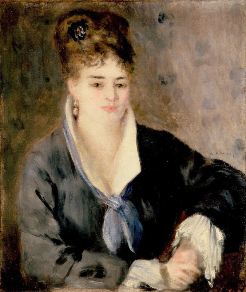 Porträtt av kvinna i svart - Pierre-Auguste Renoir