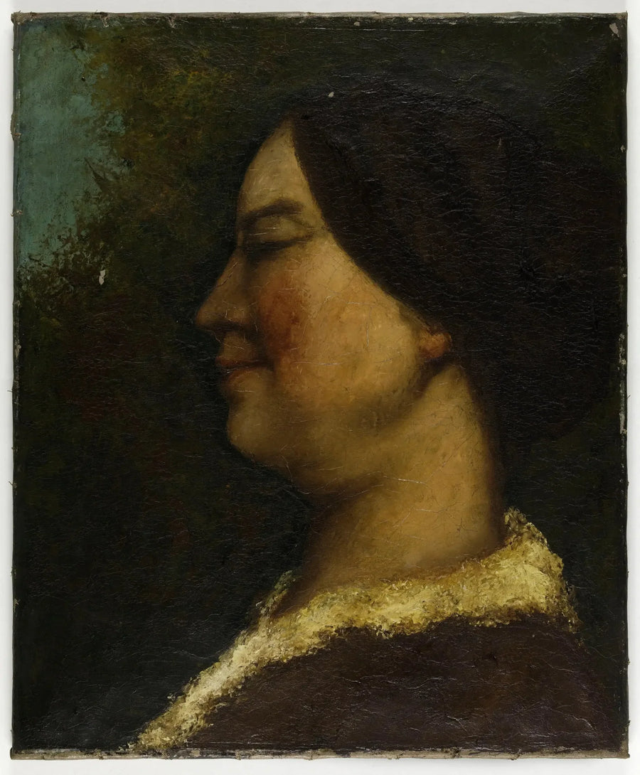 Porträtt av kvinna - Gustave Courbet