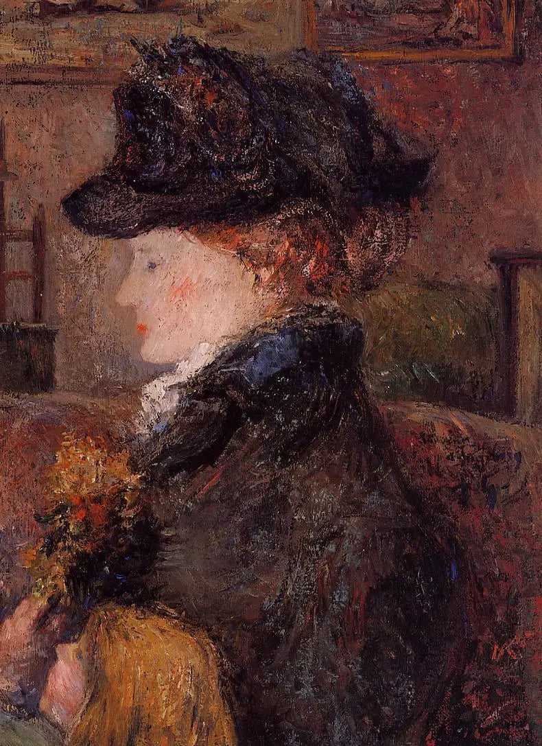 Porträtt av kvinna (Ingeborg Thaulow) - Paul Gauguin