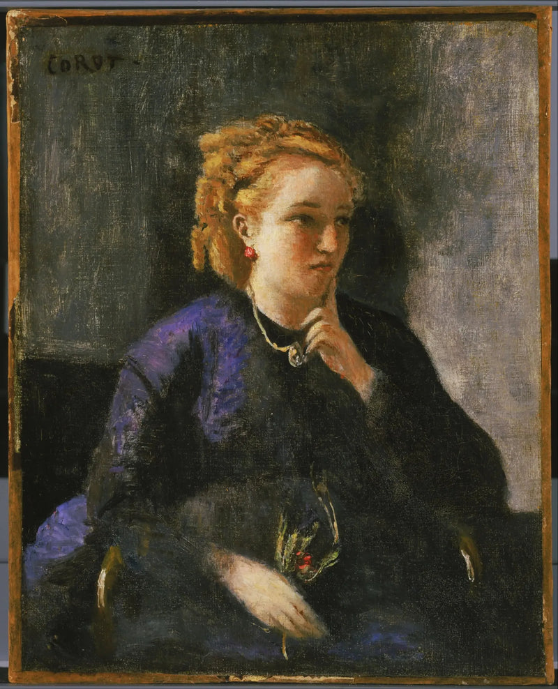 Kvinnoporträtt - Jean-Baptiste Camille Corot
