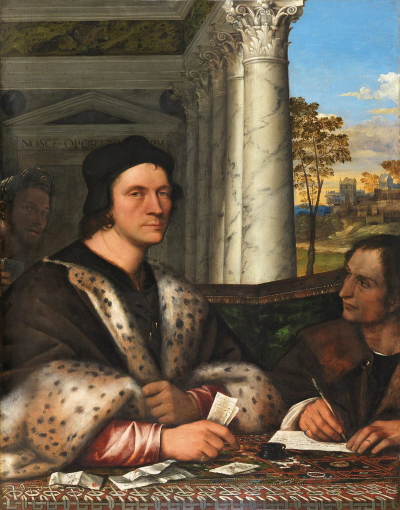 Ferry Carondelet-porträtt med sin Sekreterare - Sebastiano del Piombo