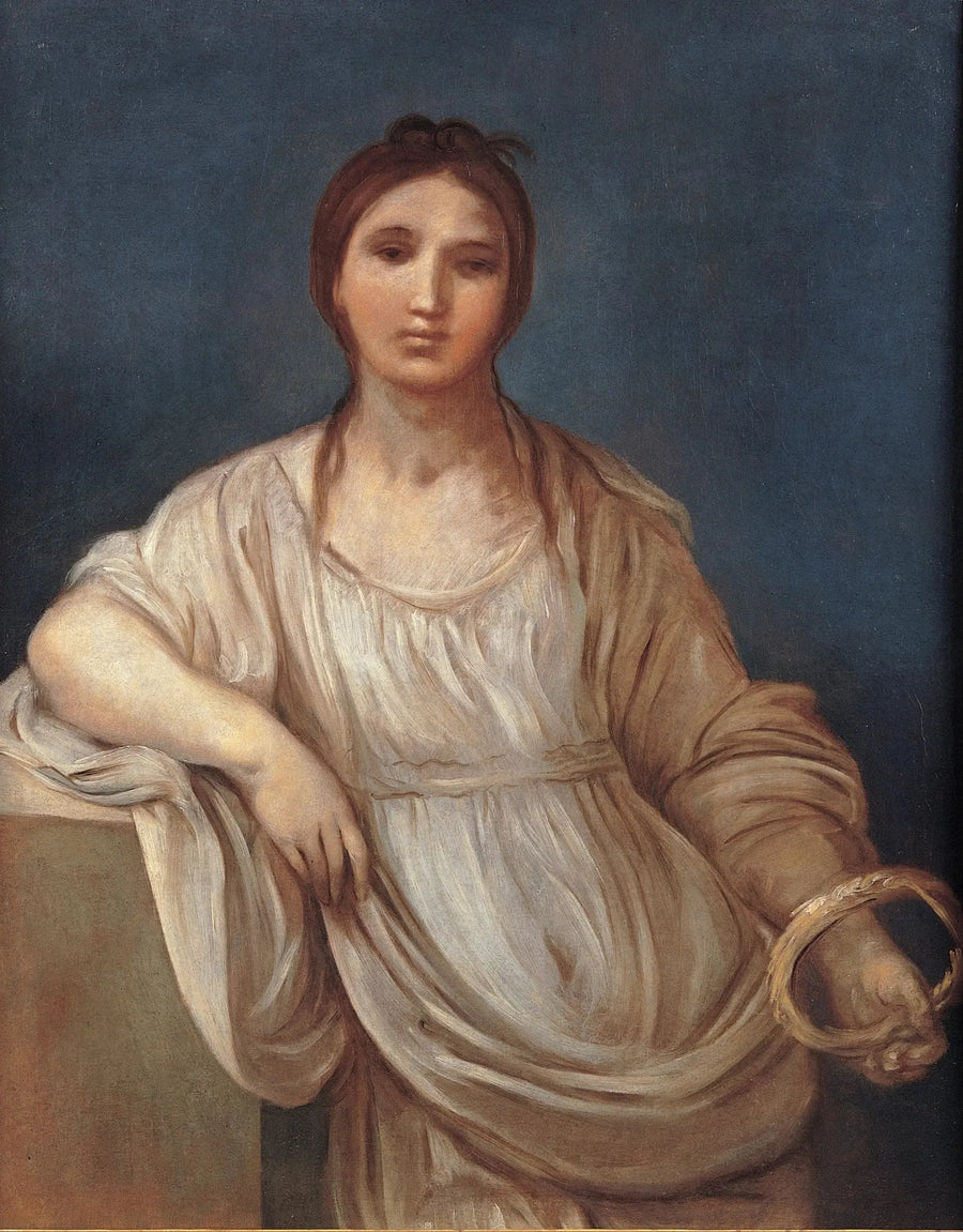 Porträtt av flicka med en krona - Guido Reni