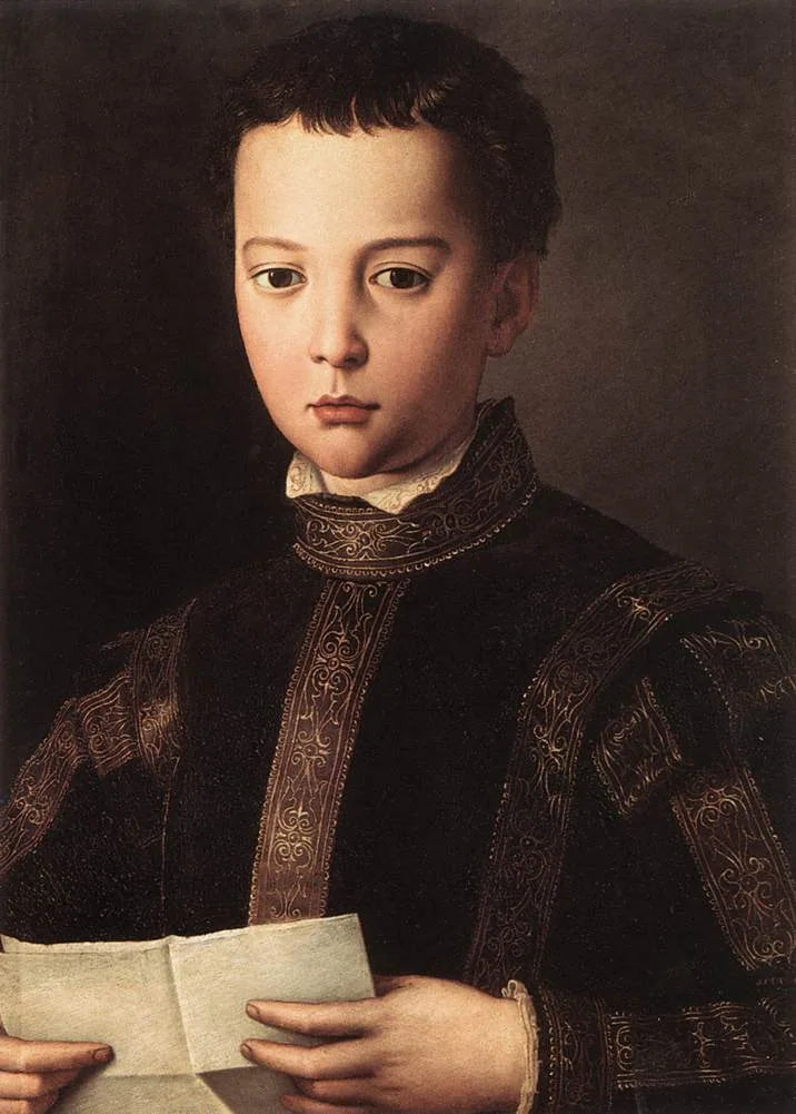 Porträtt av Francesco I av Medici som barn - Bronzino