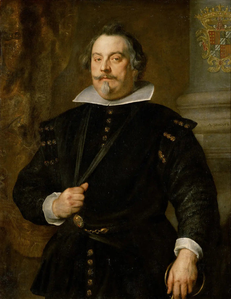 Porträtt av Francisco de Moncada, markis av Aytona - Antoine van Dyck