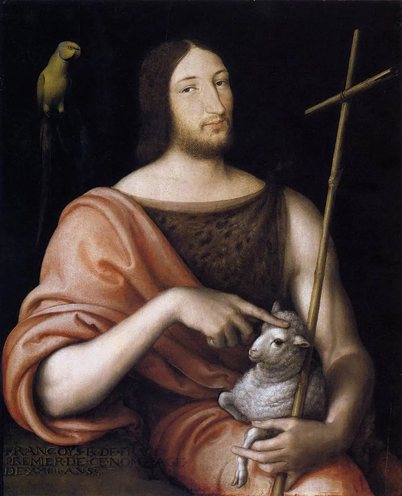 Porträtt av François I och Sankt Johannes Döparen - Jean Clouet