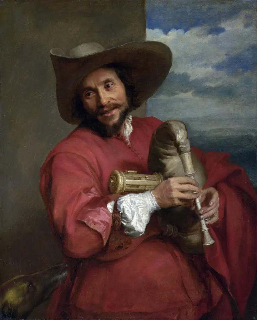 Porträtt av François Langlois, kallad Chartres eller Ciartres - Antoine van Dyck