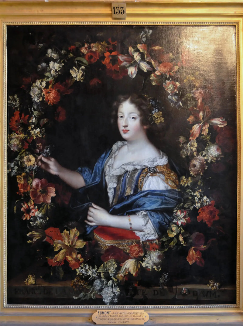 Porträtt av Françoise Angélique de la Mothe Houdancourt, hertiginna av Aumont - Juste d'Egmont
