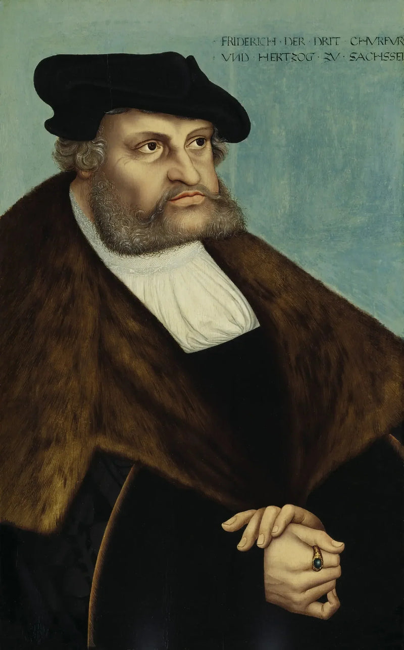 Porträtt av Frédéric III av Sachsen - Lucas Cranach den äldre