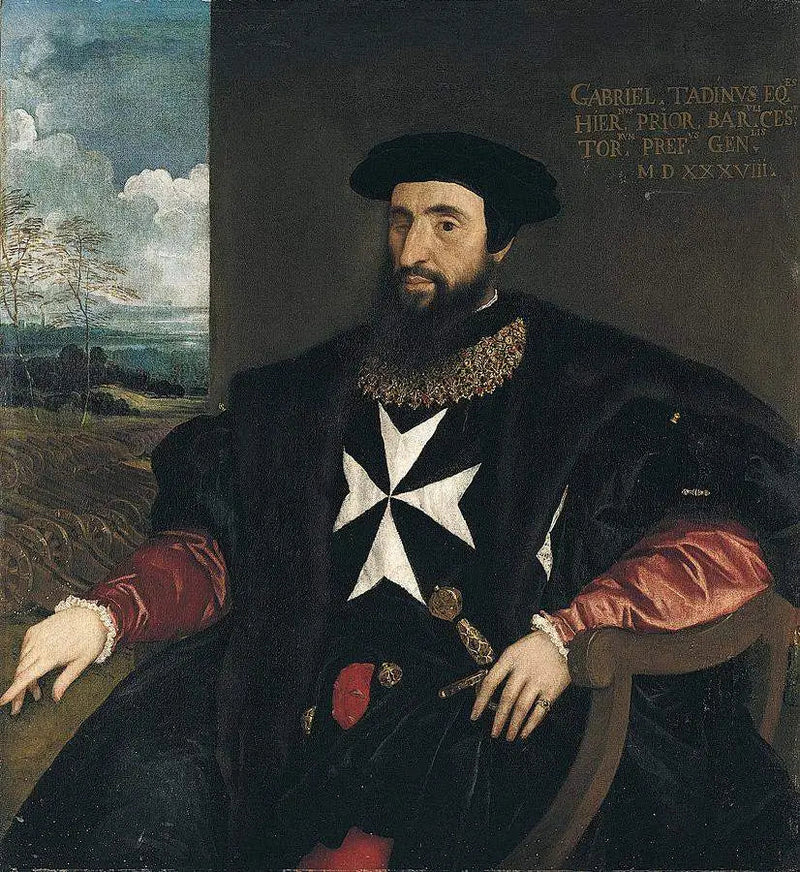 Porträtt av Gabriele Tadino - Titian