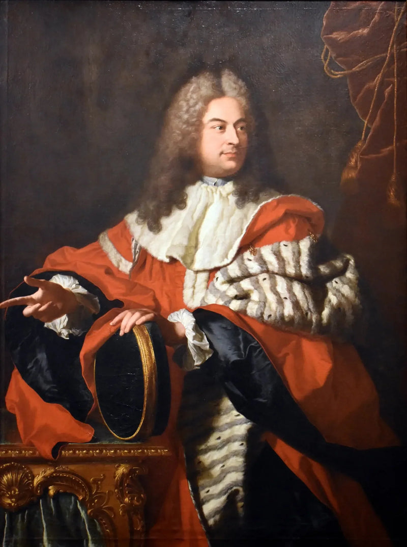 Porträtt av Gaspard de Gueidan (1688-1767) som president vid mortier. - Hyacinthe Rigaud