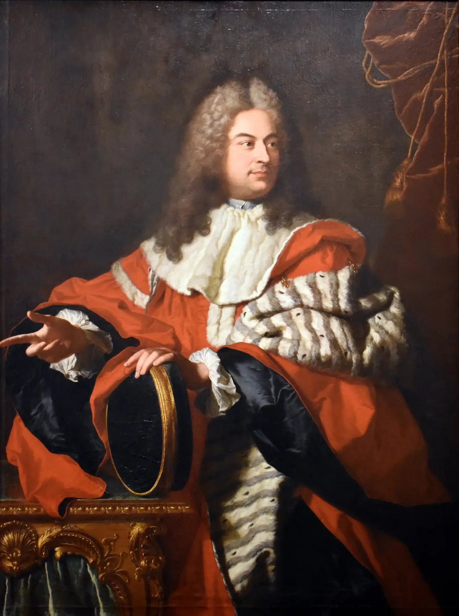 Porträtt av Gaspard de Gueidan (1688-1767) som president vid mortier. - Hyacinthe Rigaud
