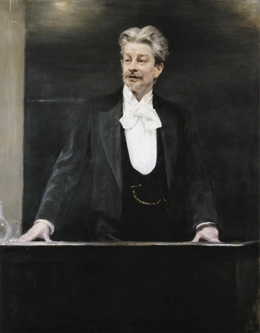Porträtt av Georg Brandes som håller en föreläsning - Peder Severin Krøyer