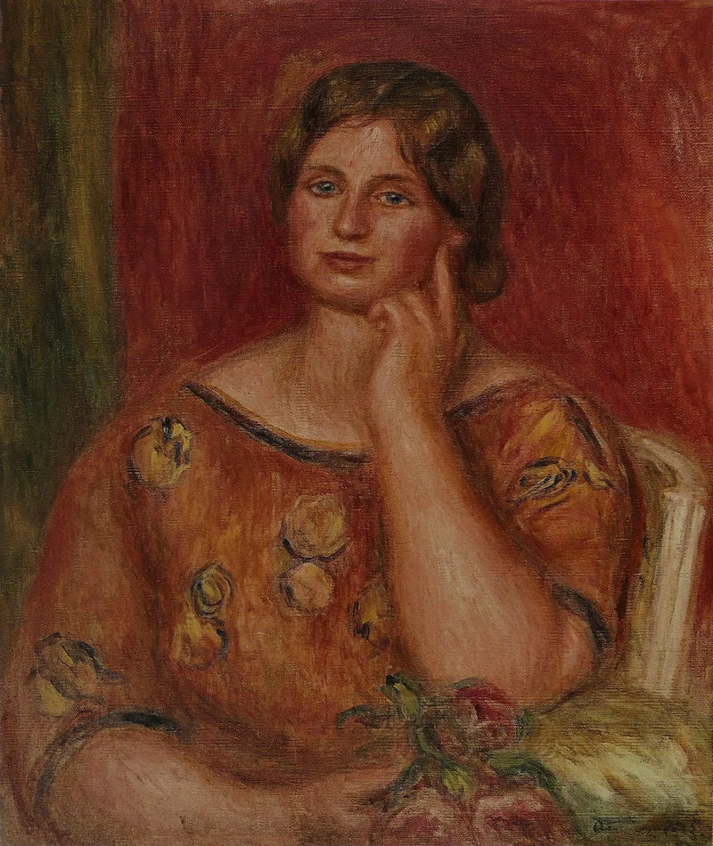 Porträtt av Gertrude Osthaus - Pierre-Auguste Renoir