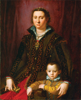 Porträtt av Giovanna Chevara och Giovanni Montalvo - Bronzino