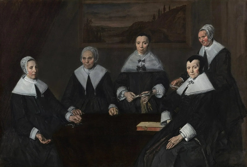 Gruppporträtt av regenterna vid ålderdomshemmet - Frans Hals