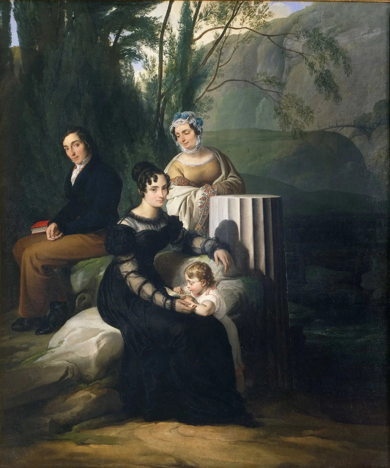 Familjeporträtt av Borri Stampa-familjen - Francesco Hayez