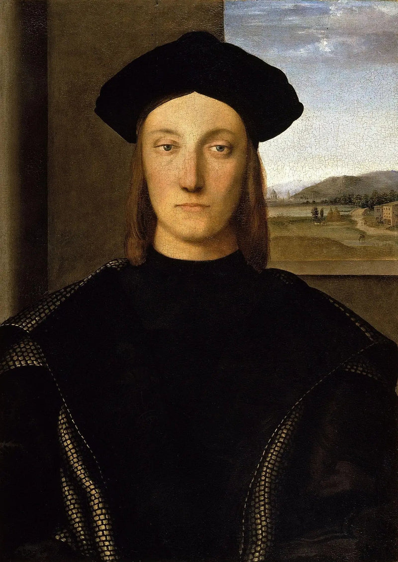 Porträtt av Guidobaldo I av Montefeltro - Raphael Sanzio