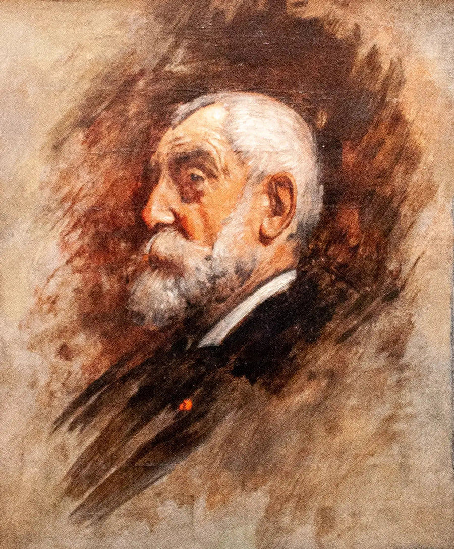 Porträtt av Henri Harpignies - Léon Bonnat