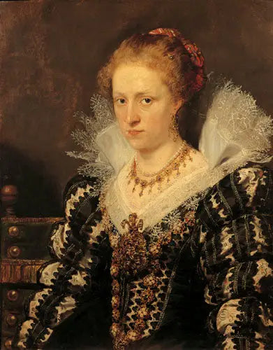 Porträtt av Jacqueline van Caestre, hustru till Jean Charles de Cordes - Peter Paul Rubens