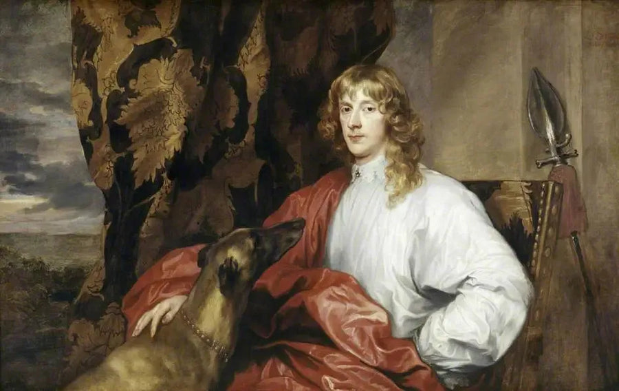 Porträtt av James Stuart (1612–1655), 1:a hertig av Richmond och 4:e hertig av Lennox - Antoine van Dyck