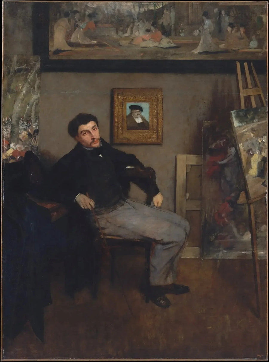 Porträtt av James Tissot - Edgar Degas