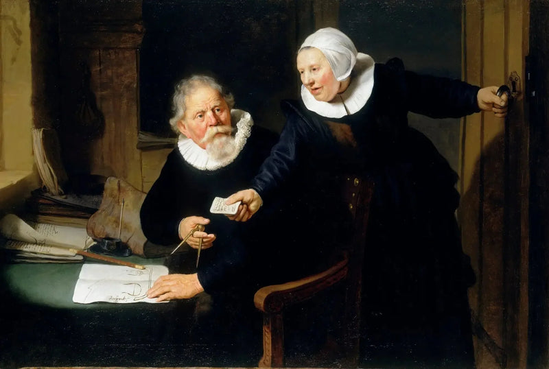 Porträtt av Jan Rijcksen och hans fru Griet Jans - Rembrandt
