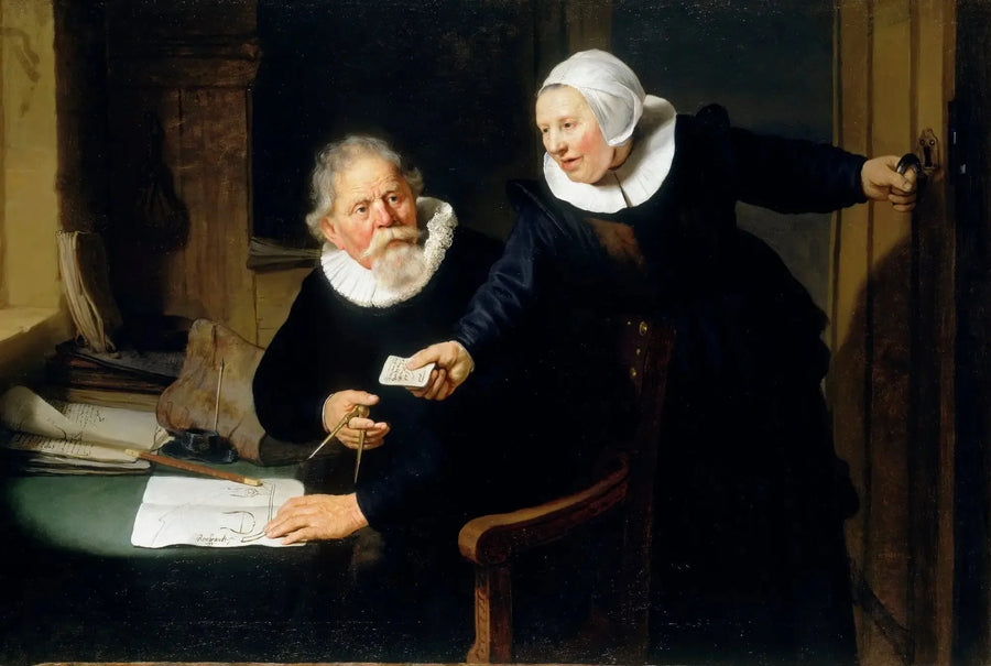 Porträtt av Jan Rijcksen och hans fru Griet Jans - Rembrandt