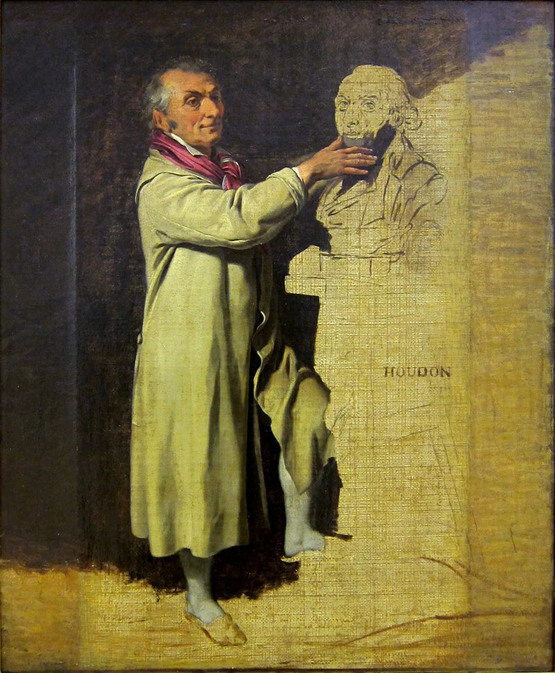 Porträtt av Jean-Antoine Houdon, skulptör - Louis-Léopold Boilly