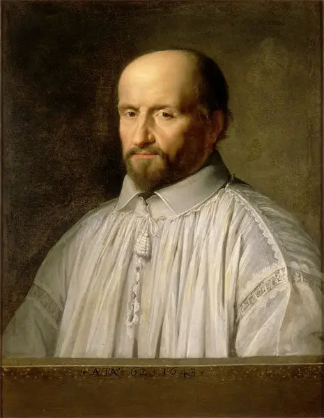 Porträtt av Jean Duvergier de Hauranne, abbot av Saint-Cyran - Philippe de Champaigne