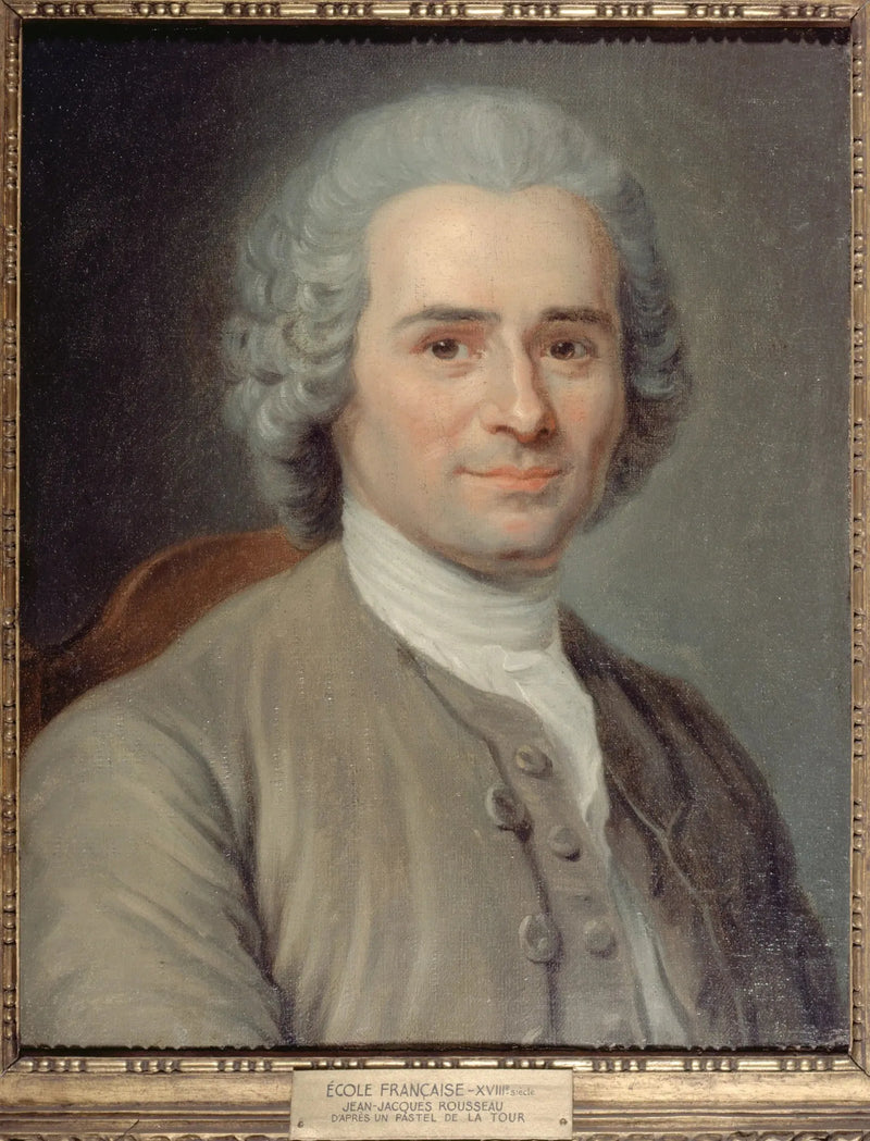 Porträtt av Jean-Jacques Rousseau (1712-1778), författare och filosof - Maurice-Quentin de La Tour