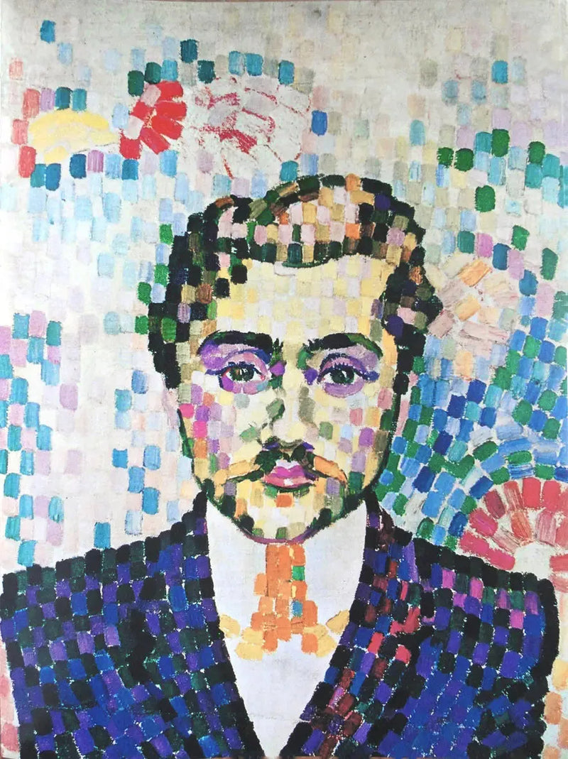 Porträtt av Jean Metzinger - Robert Delaunay
