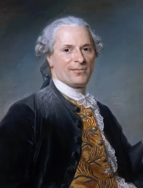 Porträtt av Jean Monnet, fransk diplomat - Maurice-Quentin de La Tour
