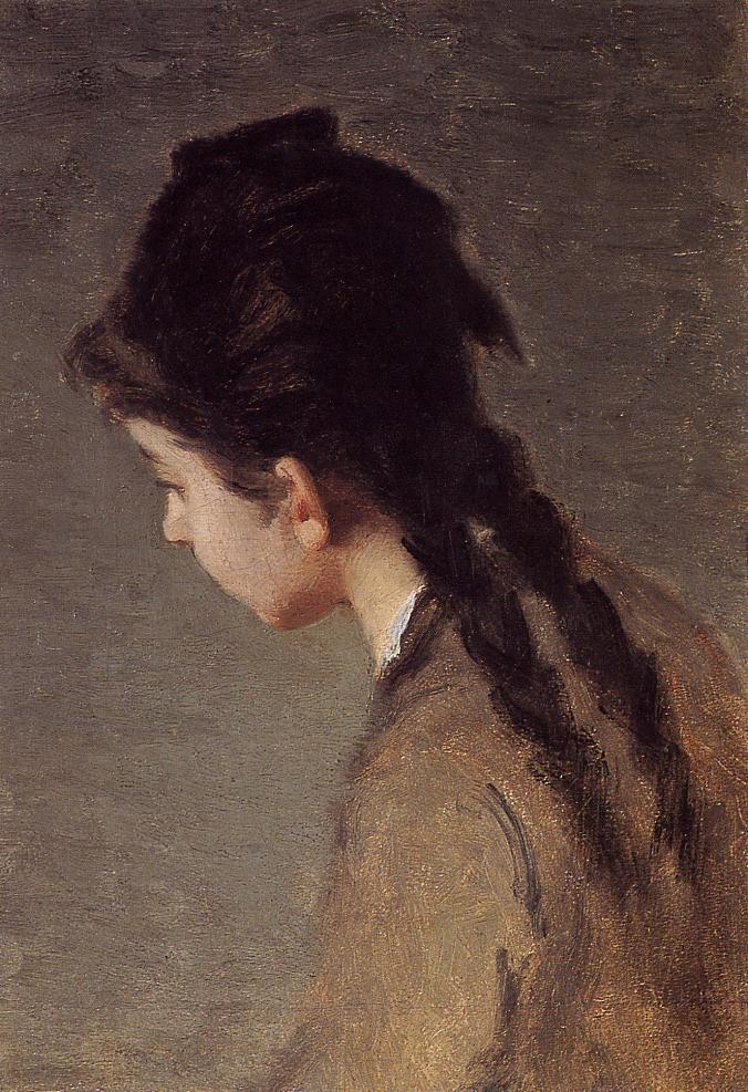 Porträtt av Jeanne i profil - Eva Gonzalès