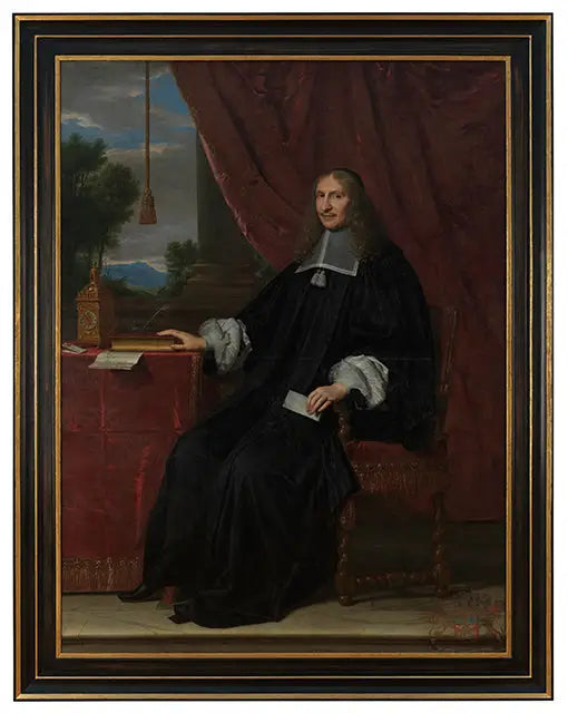 Porträtt av Jérôme II Le Maistre, sittande vid sitt skrivbord - Philippe de Champaigne