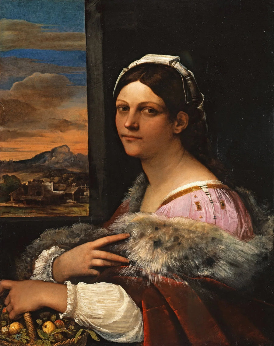 Porträtt av ung dam - Sebastiano del Piombo