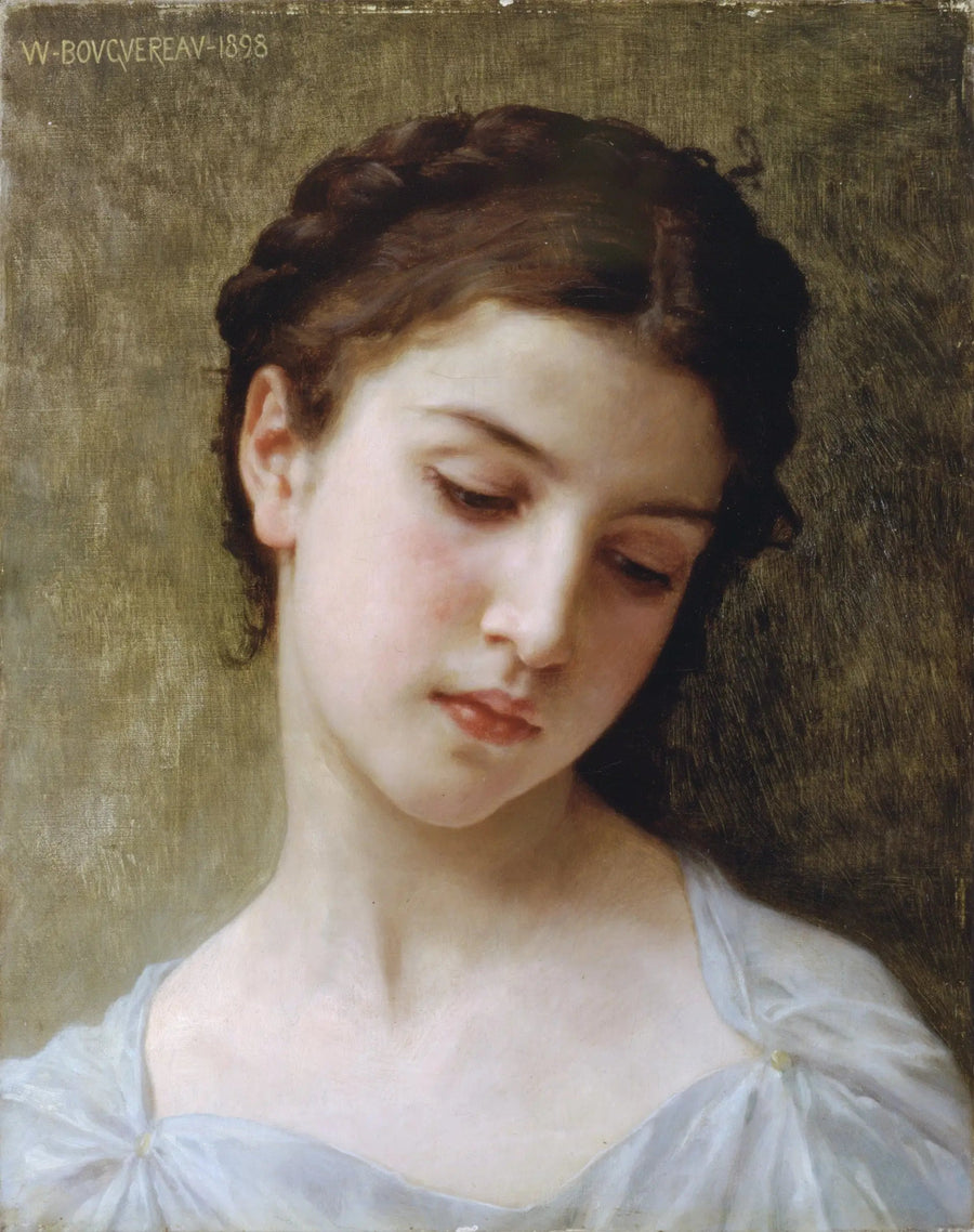 Porträtt av ung flicka - Bouguereau